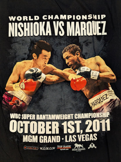 2011年10月1日 西岡利晃vsラファエル・マルケス ピクチャーTシャツ②(ブラック)