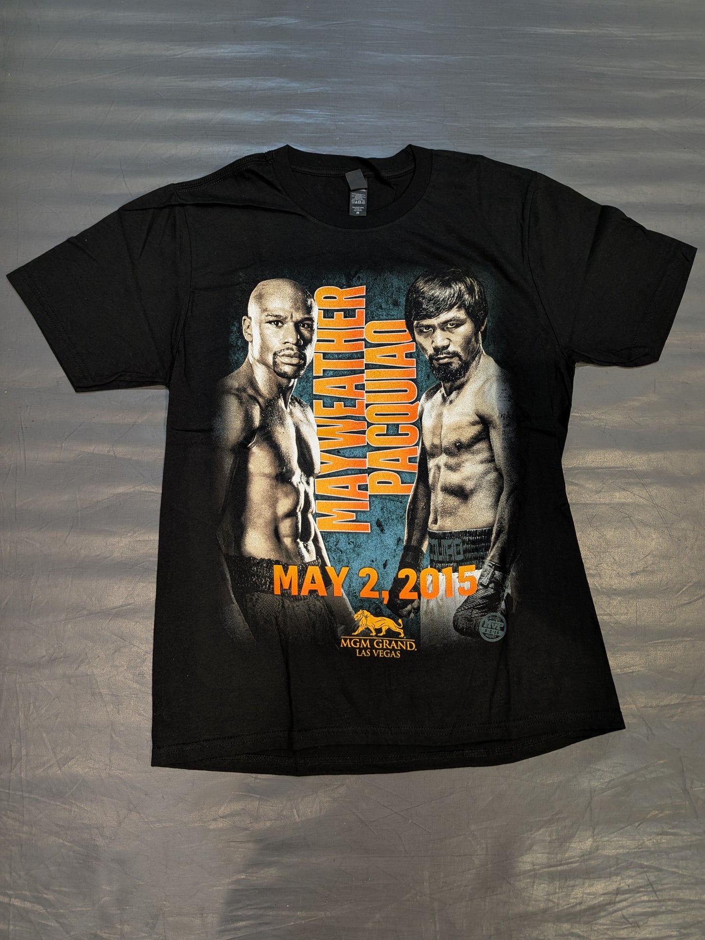 2015年5月2日 フロイド・メイウェザーvsマニー・パッキャオ ピクチャーTシャツ③(ブラック)