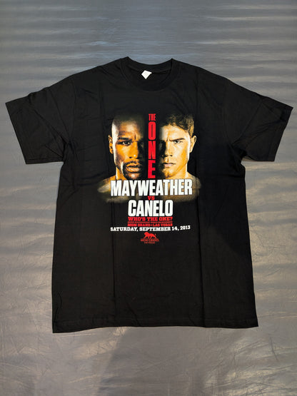 September 14, 2013 Floyd Mayweather vs. Saul "Canelo" Alvarez Picture T-Shirt (1) (Black)
