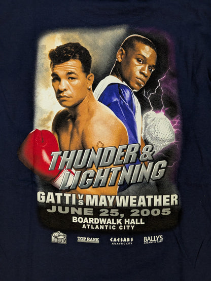June 25, 2005 Floyd Mayweather vs. Arturo Gatti Picture T-Shirt (Navy)