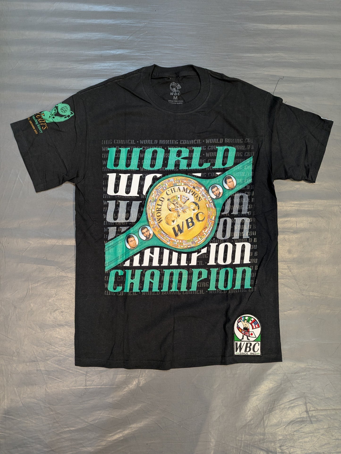 ★50周年記念★ WBC「WORLD CHAMPION」ピクチャーTシャツ①(ブラック)