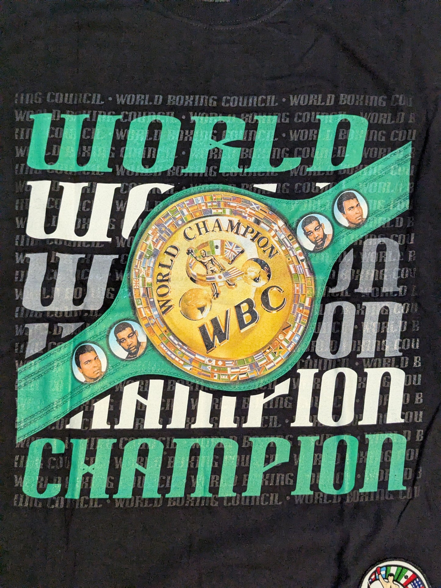 ★50周年記念★ WBC「WORLD CHAMPION」ピクチャーTシャツ①(ブラック)