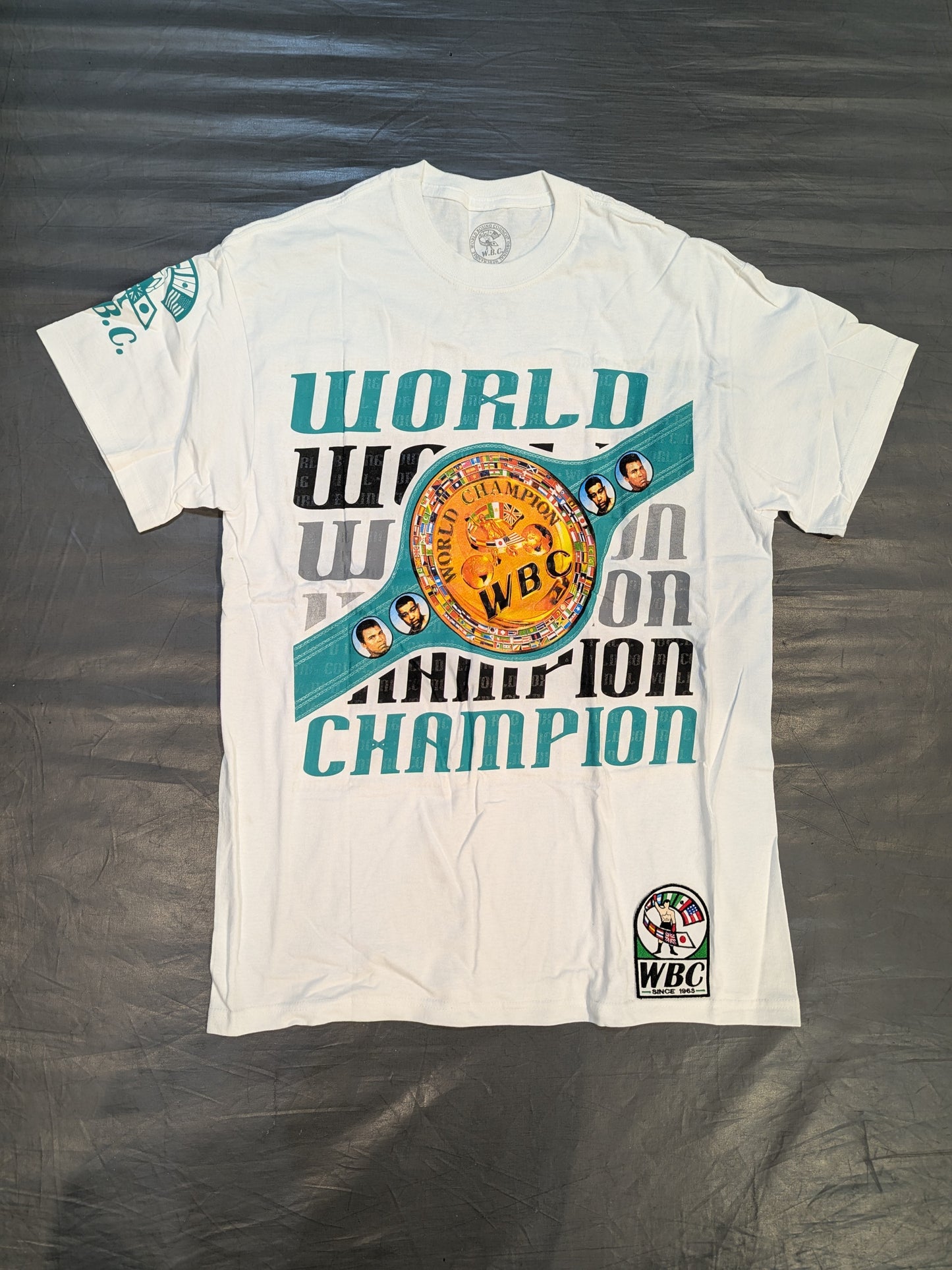 ★50周年記念★ WBC「WORLD CHAMPION」ピクチャーTシャツ③(ホワイト)