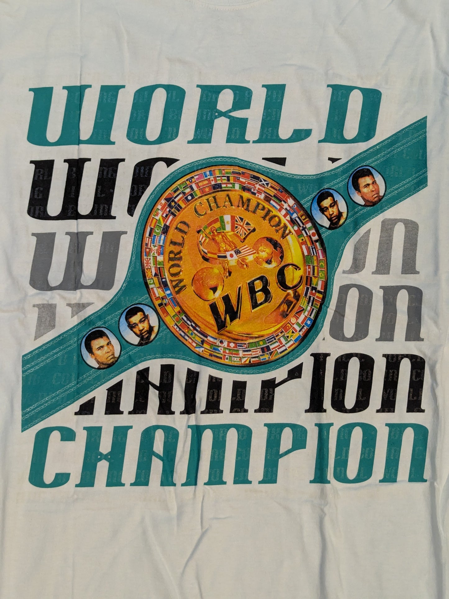 ★50周年記念★ WBC「WORLD CHAMPION」ピクチャーTシャツ③(ホワイト)