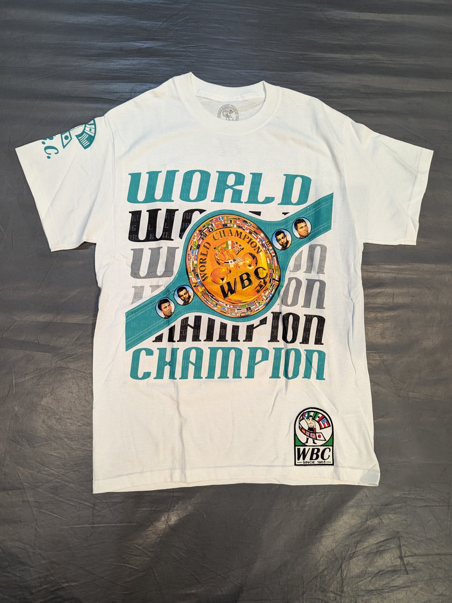 ★50周年記念★ WBC「WORLD CHAMPION」ピクチャーTシャツ④(ホワイト)