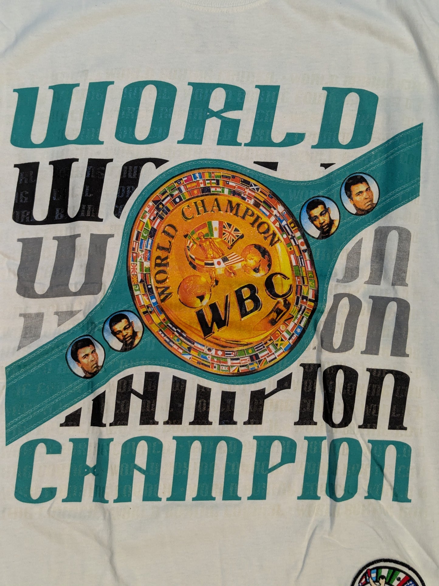 ★50周年記念★ WBC「WORLD CHAMPION」ピクチャーTシャツ④(ホワイト)