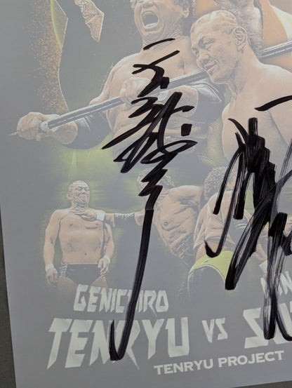 Tenryu Genichiro  & Minoru Suzuki Autographed W autograph Pro-Photo 