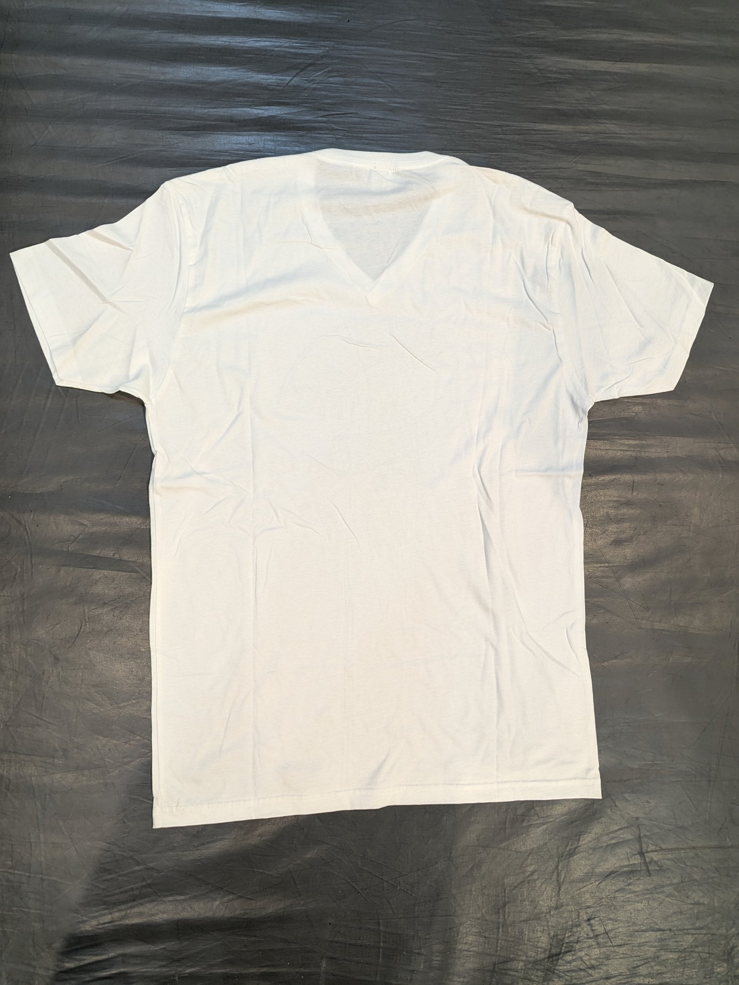 WBC Rhinestone Decorated V-Neck T-Shirt (2) (White)