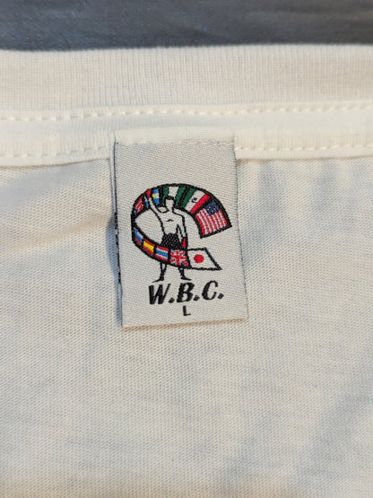 WBC Rhinestone Decorated V-Neck T-Shirt (2) (White)