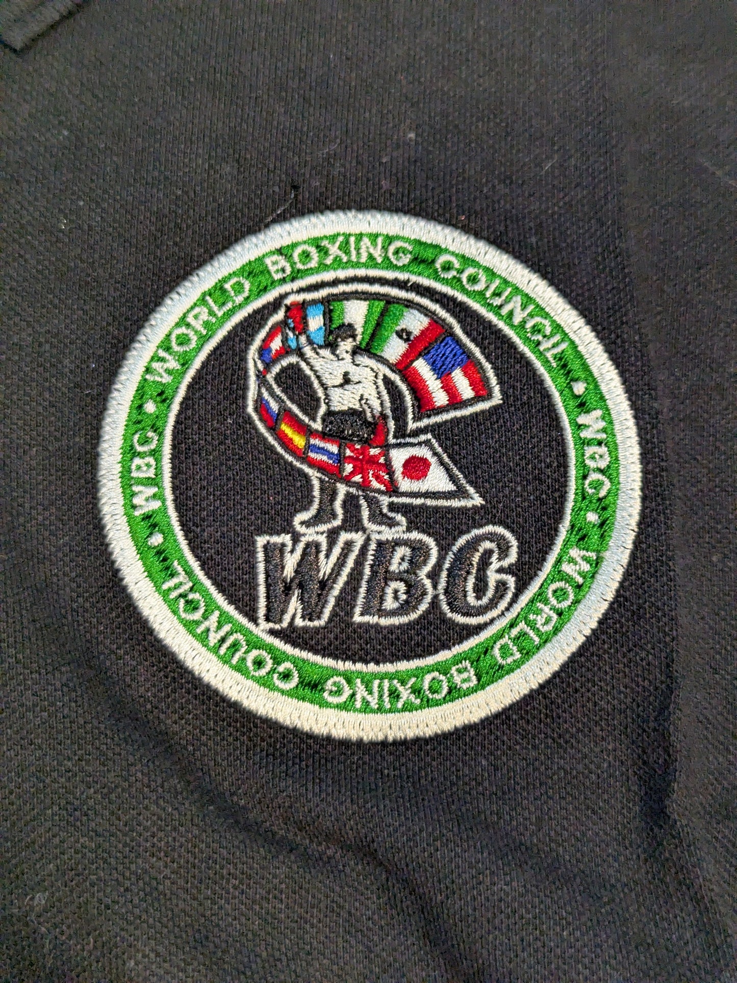 ★50周年記念★ WBC ワッペン刺繍ポロシャツ②(ブラック)