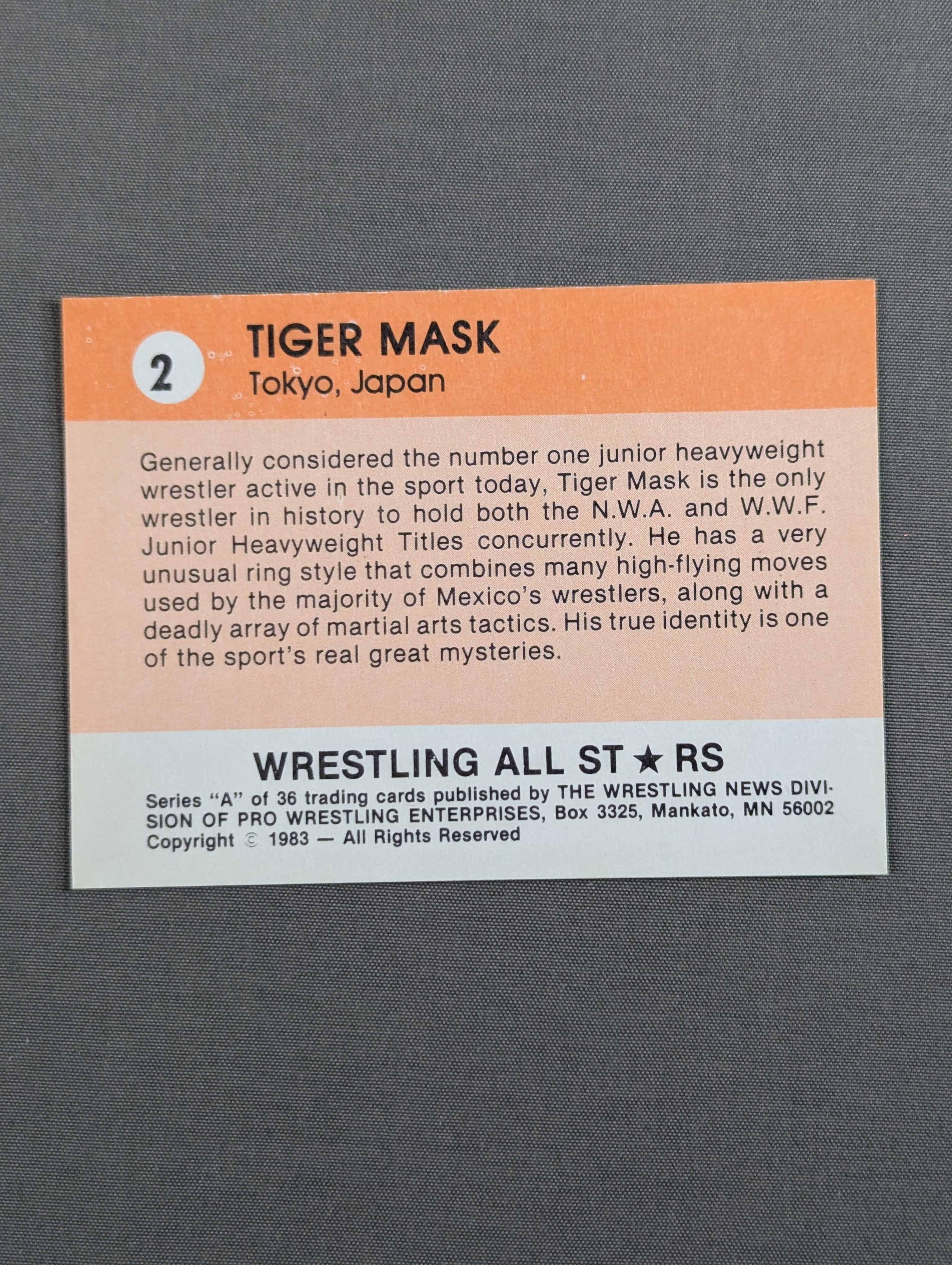 ☆1983 WRESTLING ALL STARS Series A☆ タイガーマスク – 闘道館