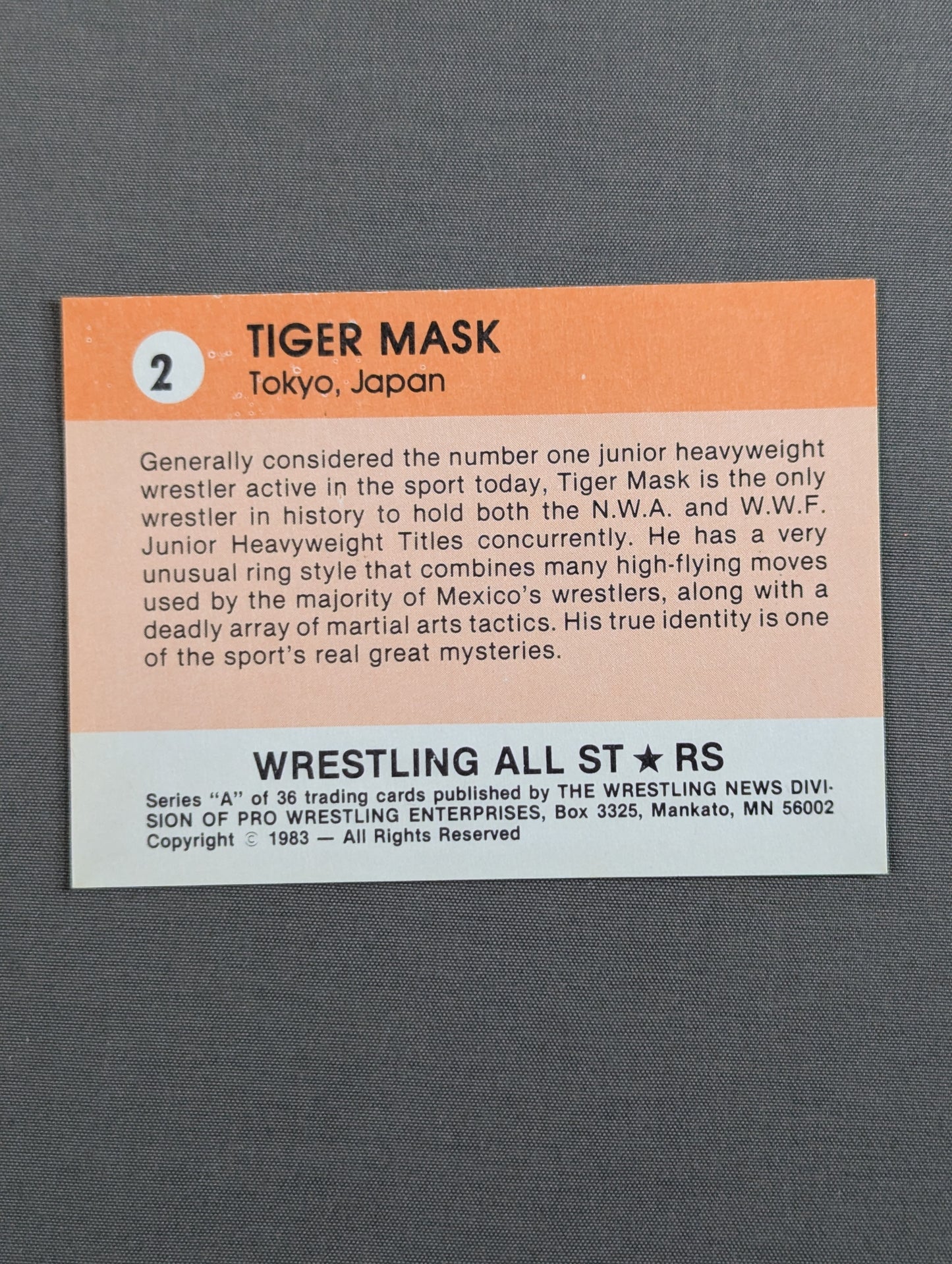 ★1983 Wrestling ALL STARS Series A★ Tiger Mask