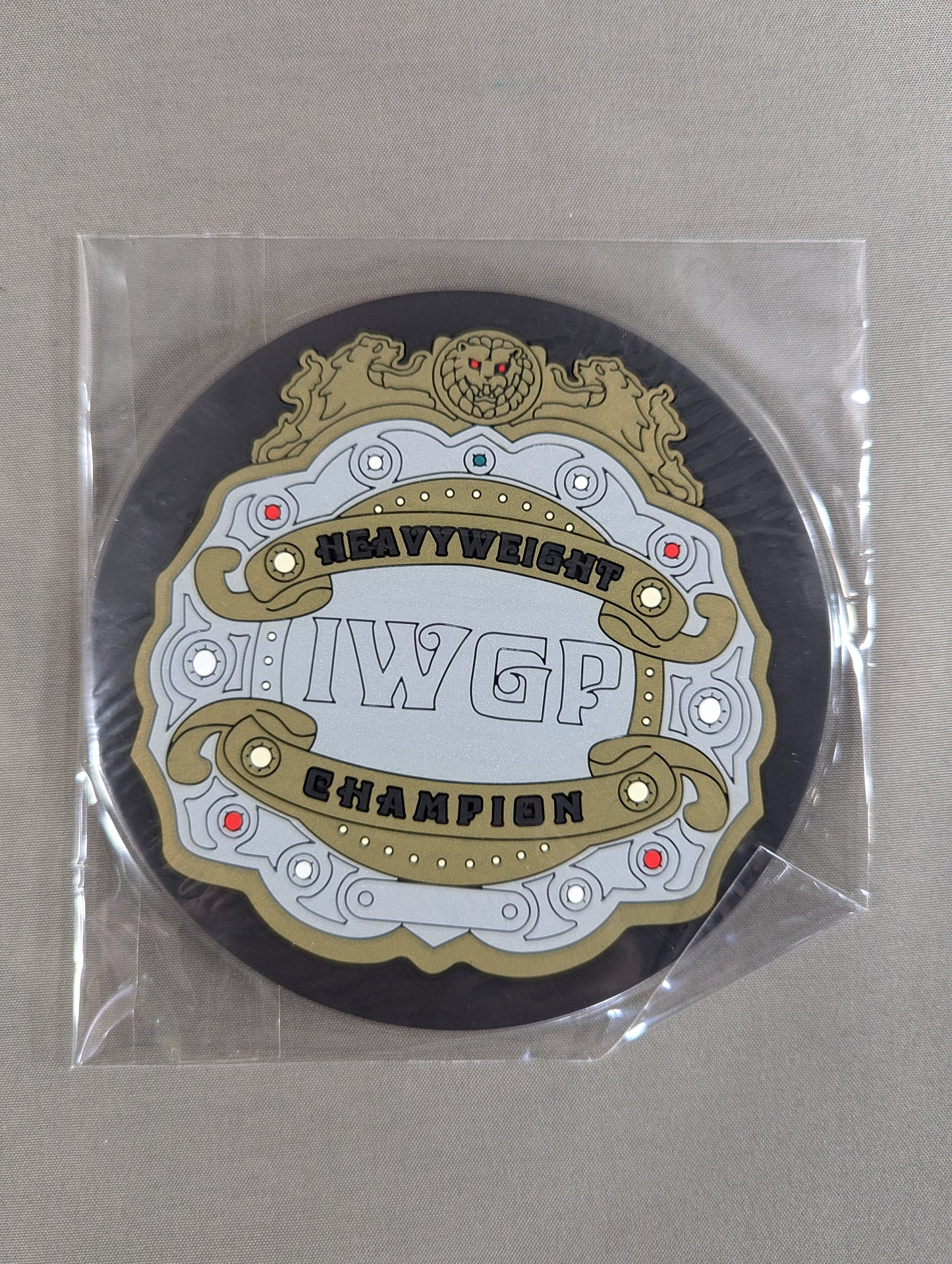 New Japan Pro Wrestling IWGP Heavyweight Belt BIG Rubber Coaster