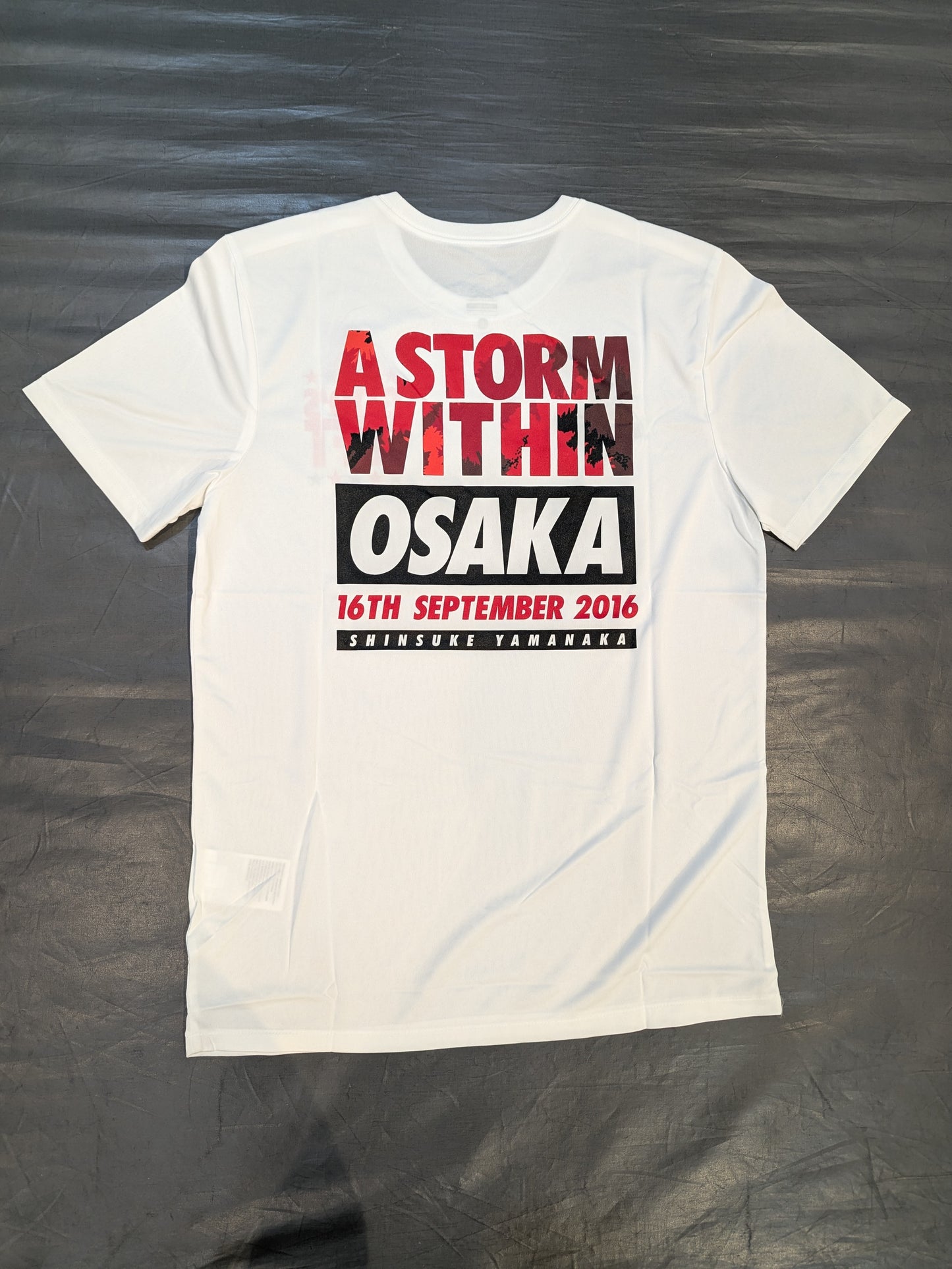 山中慎介「A STORM WITHIN OSAKA」ドライTシャツ①(ホワイト)
