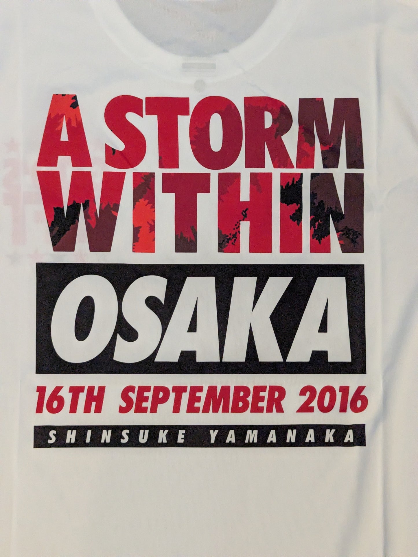 山中慎介「A STORM WITHIN OSAKA」ドライTシャツ①(ホワイト)