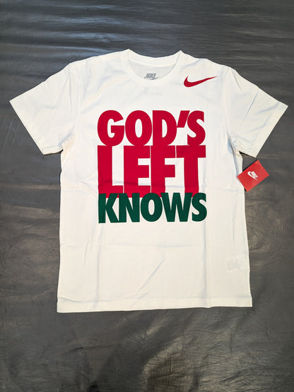 山中慎介「GOD'S LEFT KNOWS」Tシャツ(ホワイト)