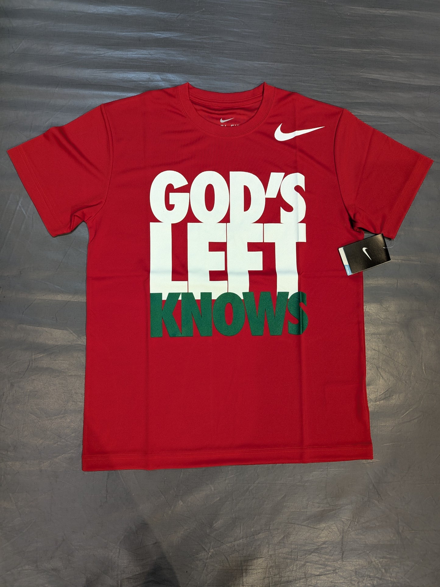 山中慎介「GOD'S LEFT KNOWS」ドライTシャツ(レッド)