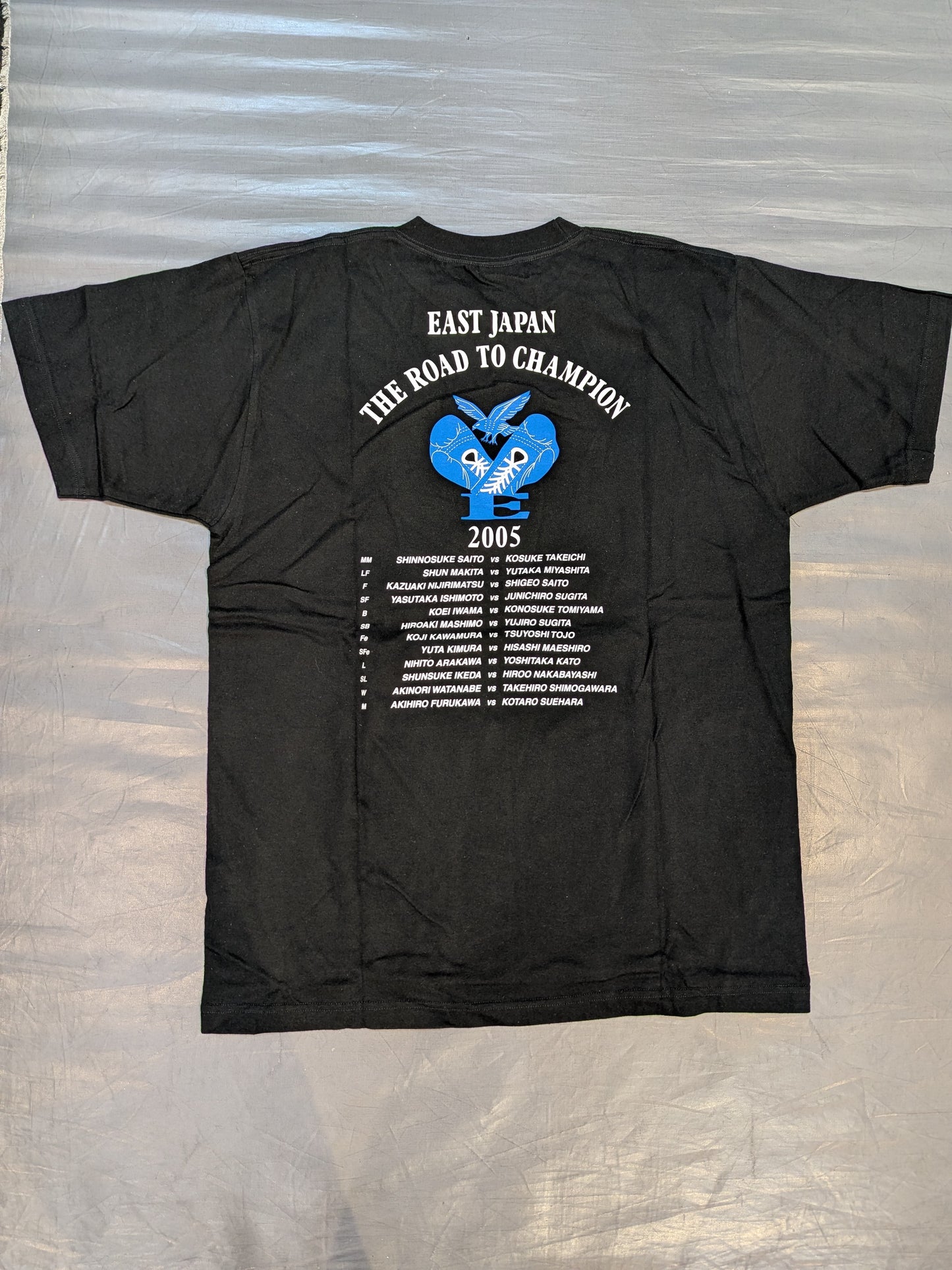 東日本ボクシング「THE ROAD TO CHAMPION 2005」Tシャツ(ブラック×ブルー)