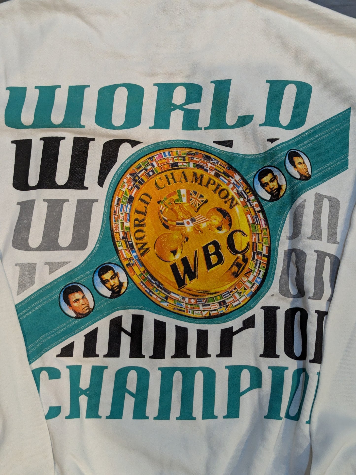 WBC "WORLD CHAMPION" Picture Pullover Hoodie  (White)