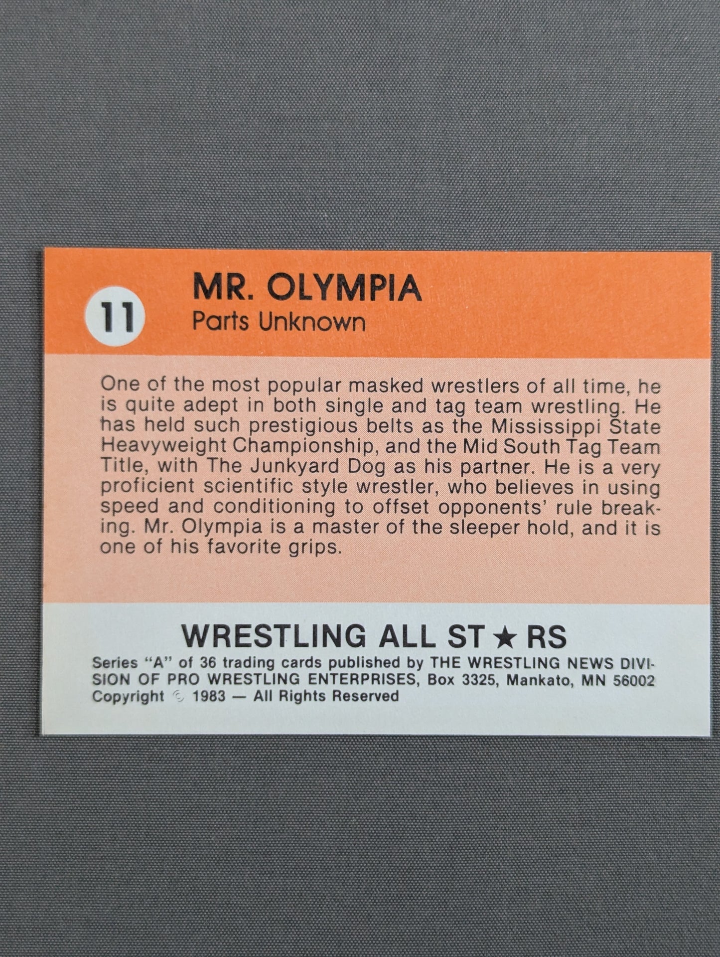 ★1983 WRESTLING ALL STARS Series A★ ミスター・オリンピア