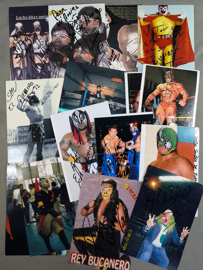 【hand signed autograph】 Mexico Lucha Libre 140 sheets photo set