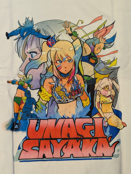 UNAGI SAYAKA Blue Resolve T-Shirt (White)