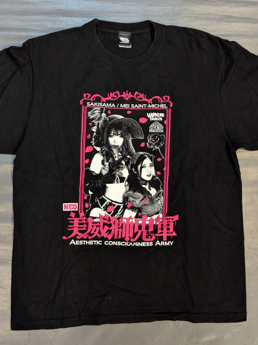NEO Shikigun Picture T-Shirt (Black× Pink)