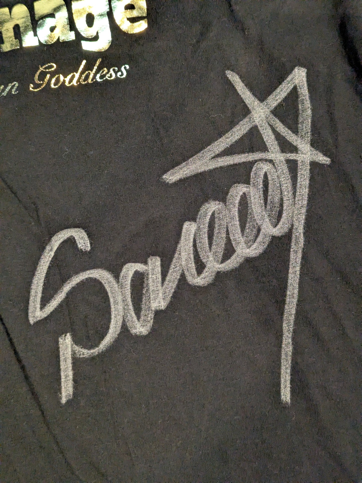 【hand signed autograph】 Sareee (SARRAY)  " 'Ura-nage' T-shirt (Black)