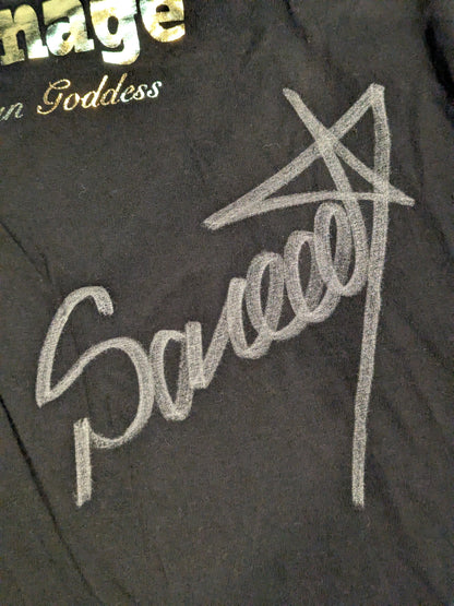 【hand signed autograph】 Sareee (SARRAY)  " 'Ura-nage' T-shirt (Black)