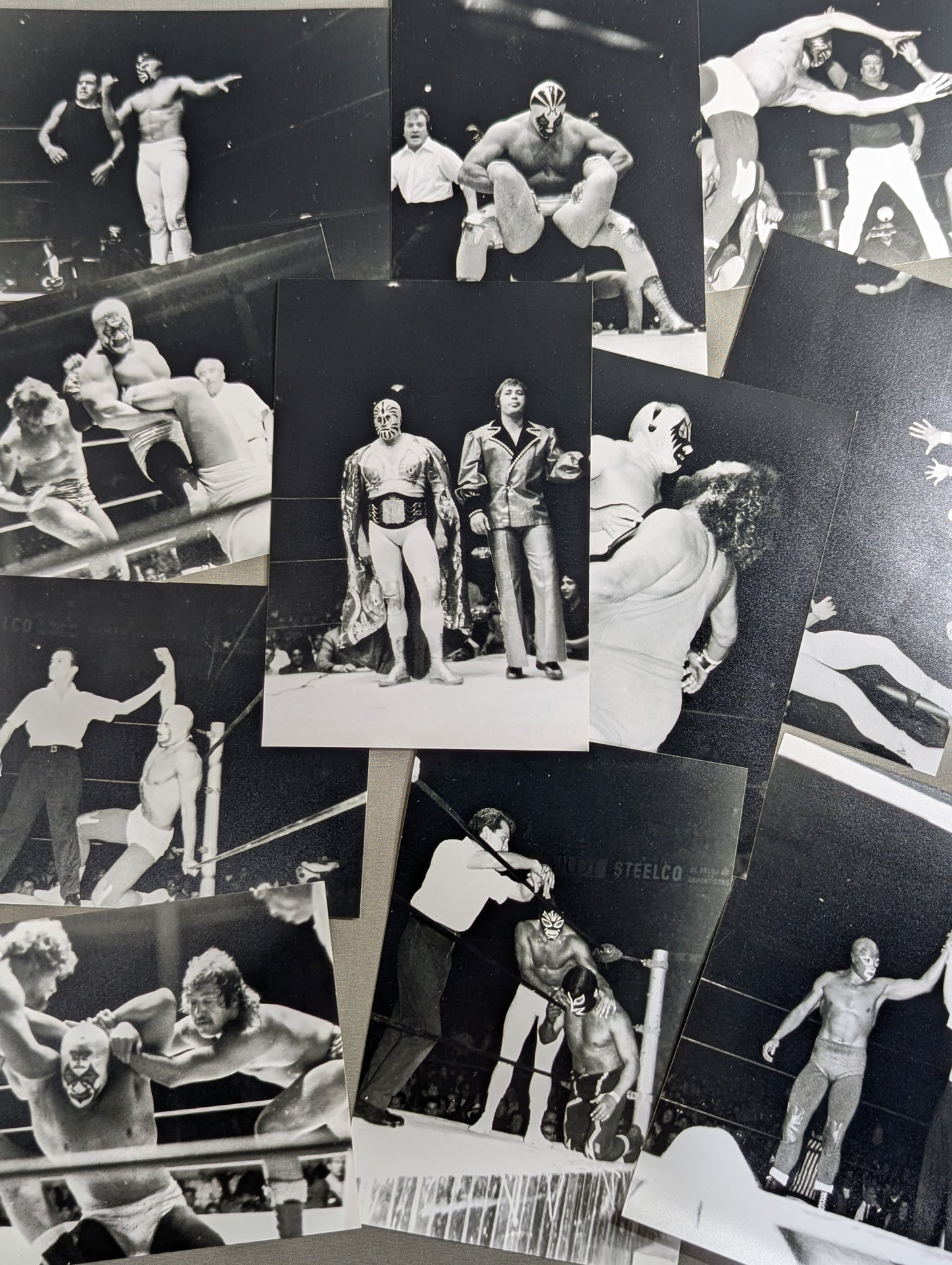 Mil Mascaras 1960s~70s Black and White Set of 63 match photos