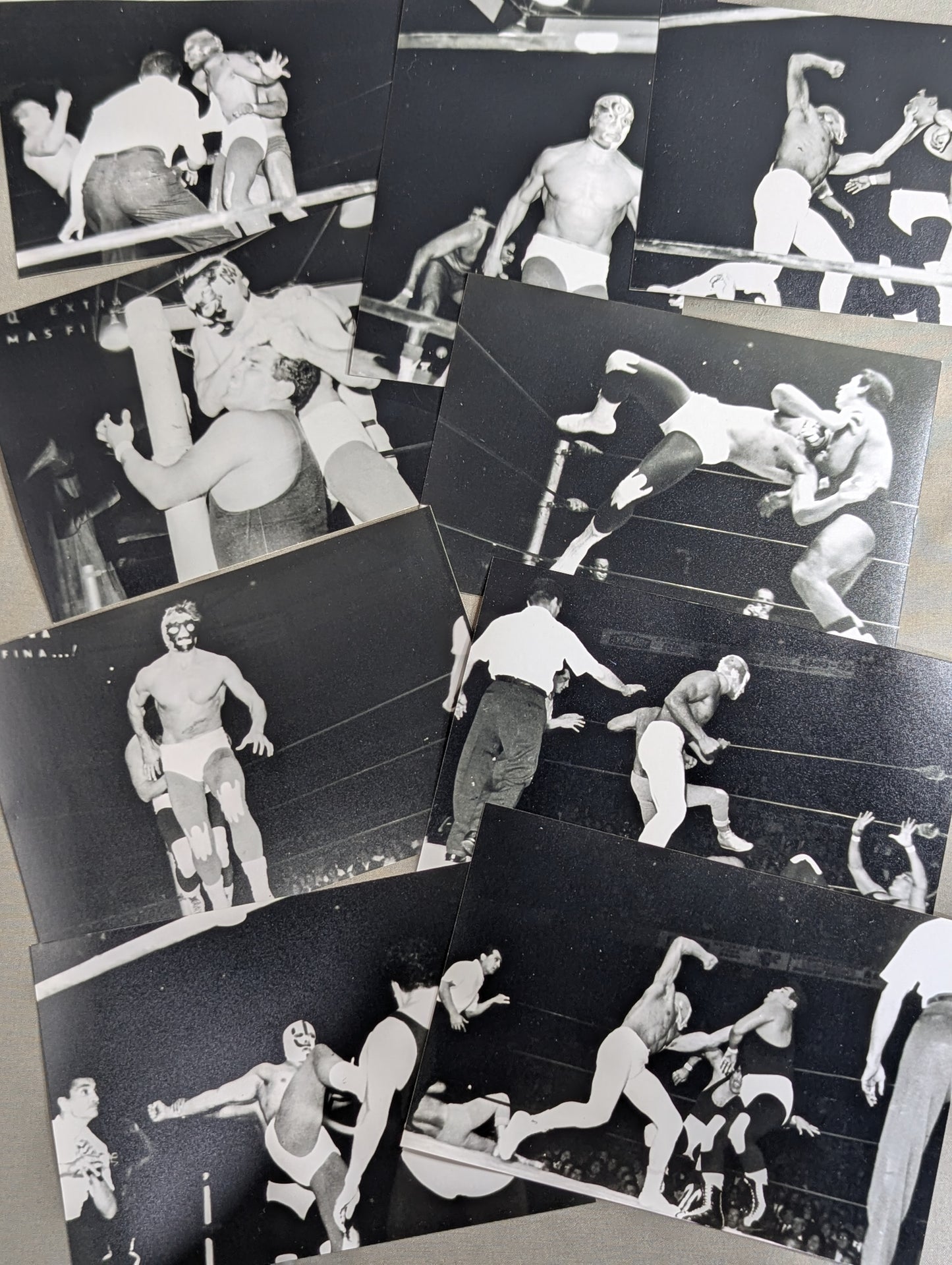 Mil Mascaras 1960s~70s Black and White Set of 63 match photos