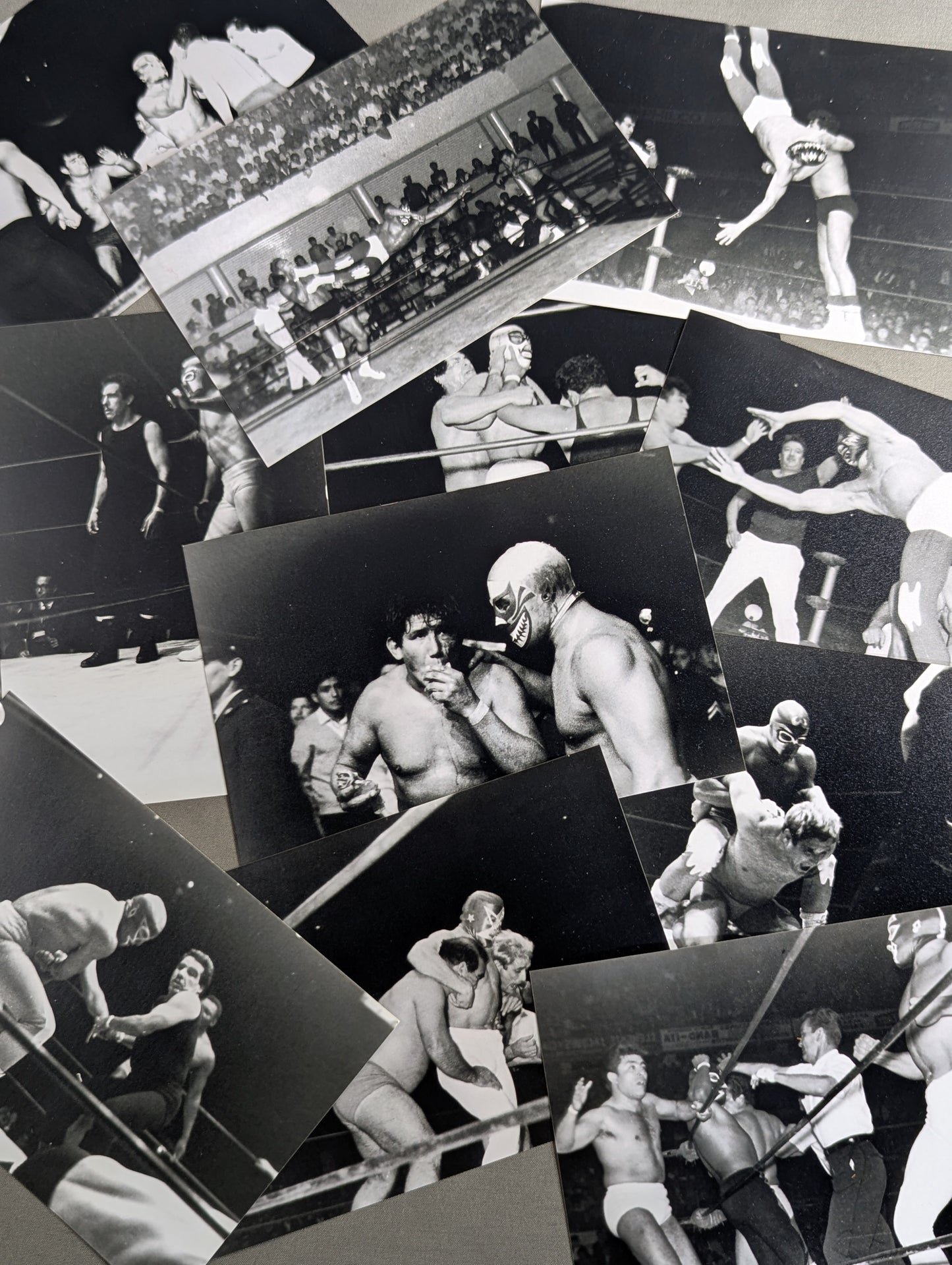 Mil Mascaras 1960s~70s Black and White Set of 63 match photos