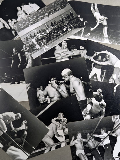 Mil Mascaras 1960s~70s Black and White Set of 63 match photos