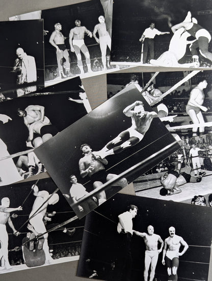 Mil Mascaras 1960s~70s Black and White Set of 63 match photos