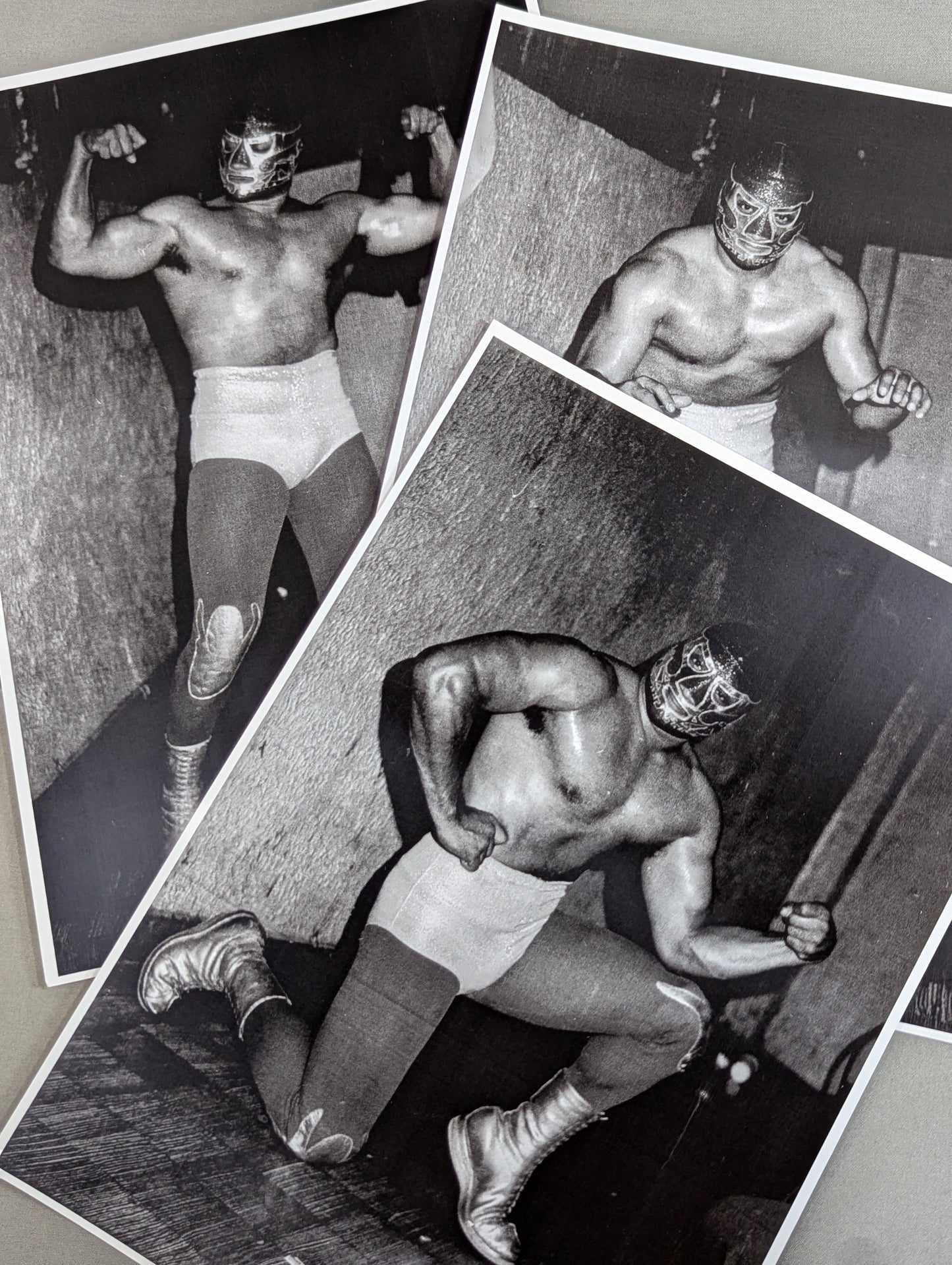 El Canek  Black and White  large format photo set of 3