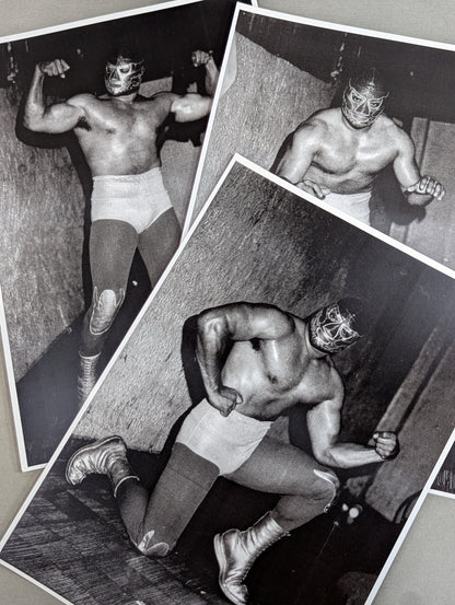 El Canek  Black and White  large format photo set of 3