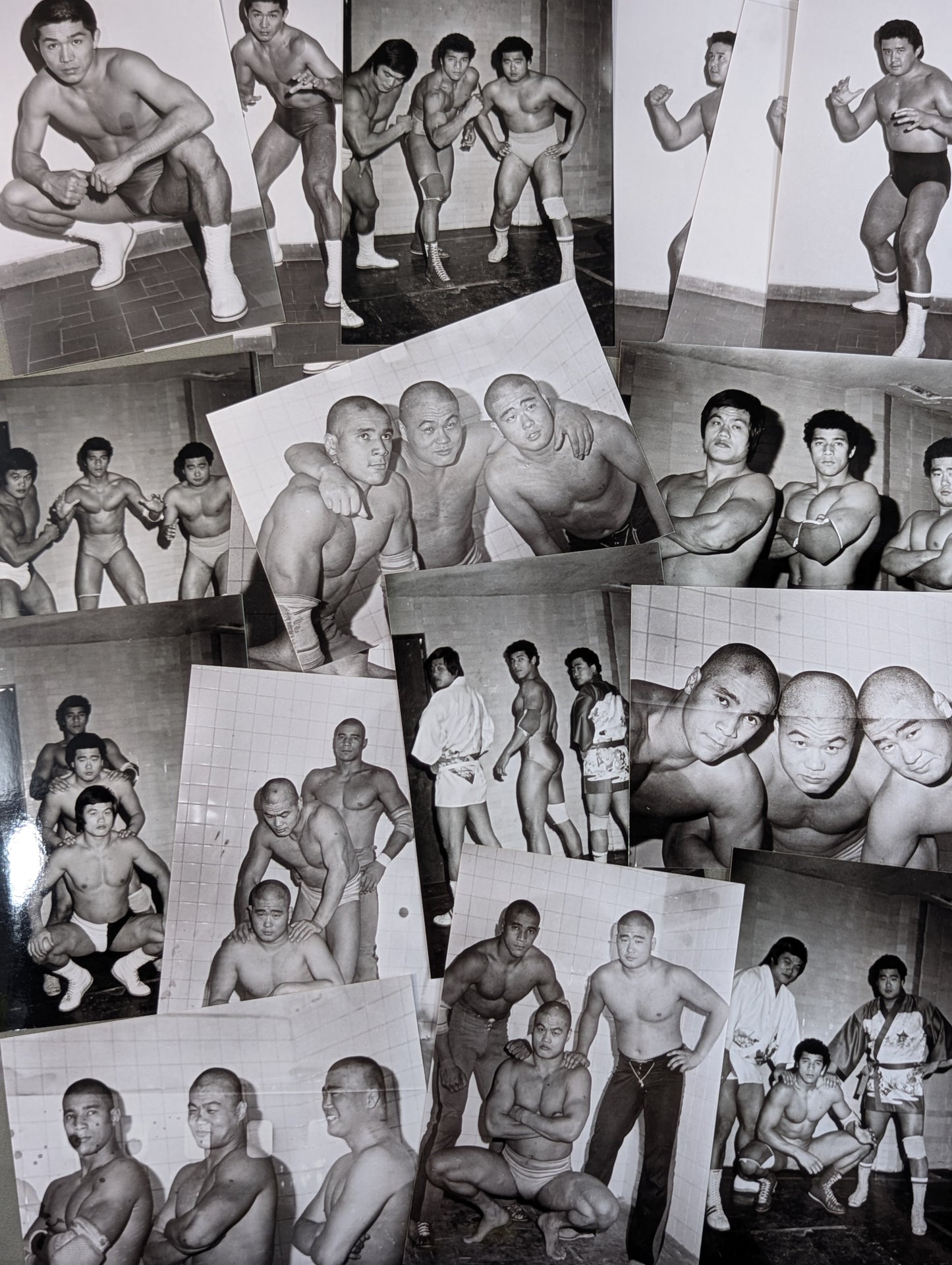 Japanese fighters in Mexico Black and White match photos set of 38