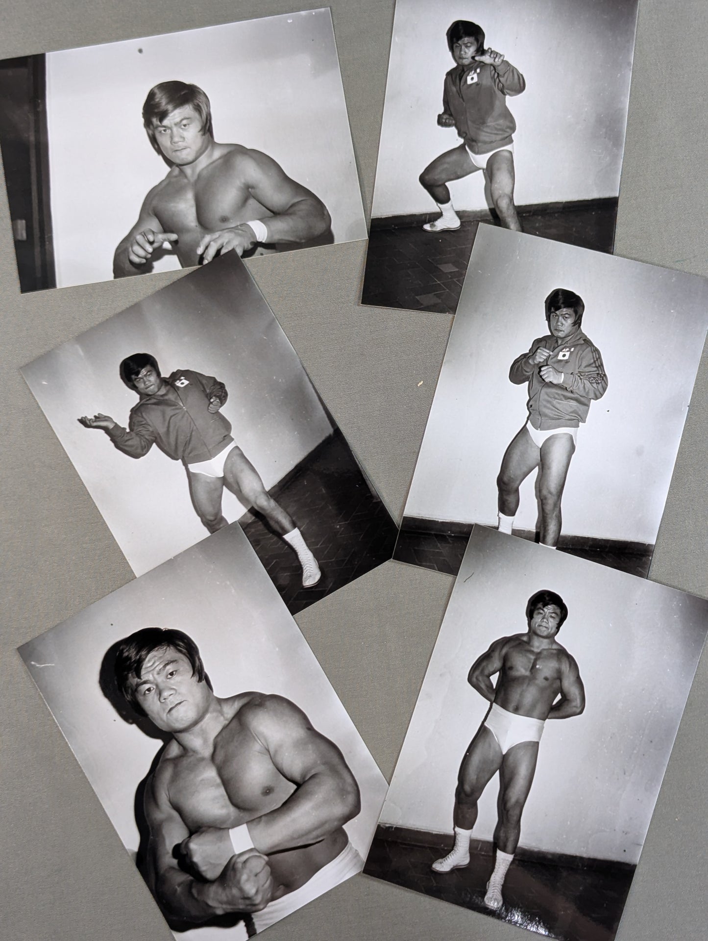 Japanese fighters in Mexico Black and White match photos set of 38