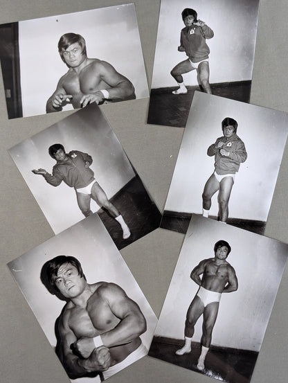 Japanese fighters in Mexico Black and White match photos set of 38