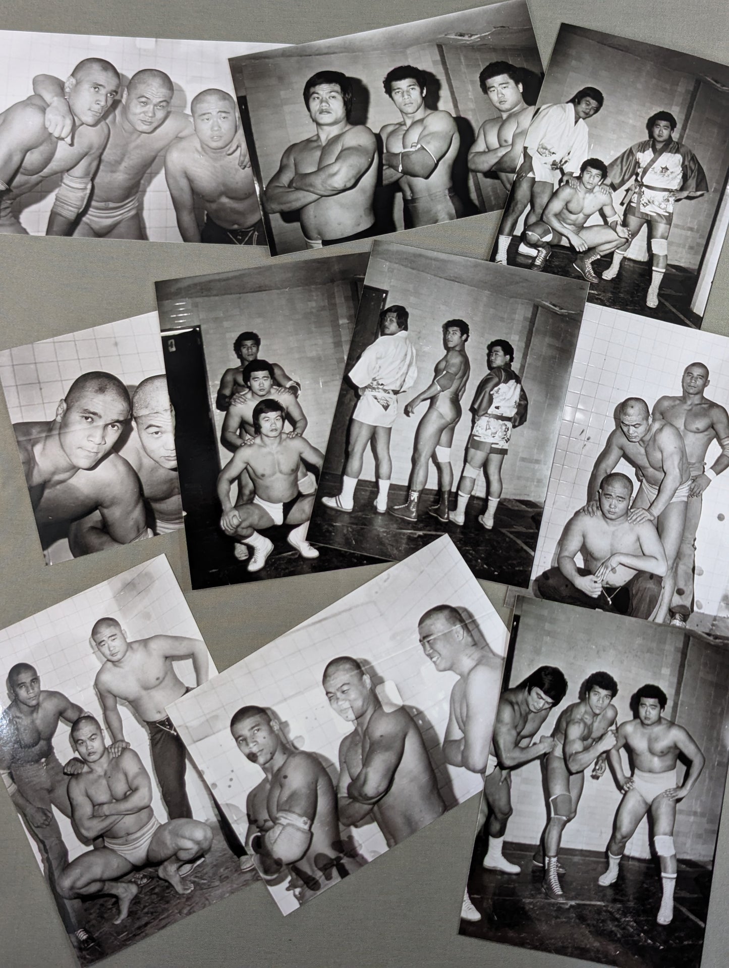 Japanese fighters in Mexico Black and White match photos set of 38