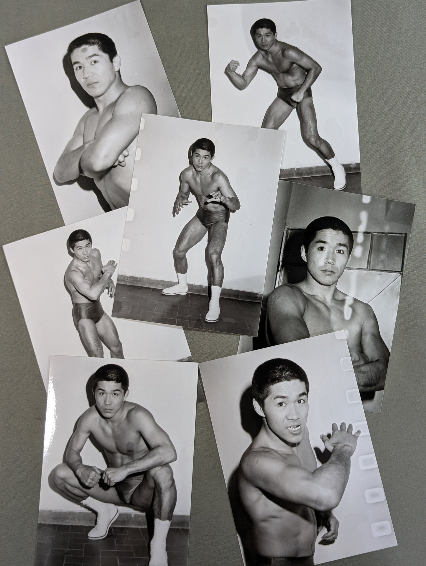 Japanese fighters in Mexico Black and White match photos set of 38