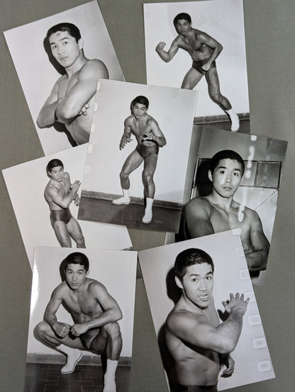 Japanese fighters in Mexico Black and White match photos set of 38