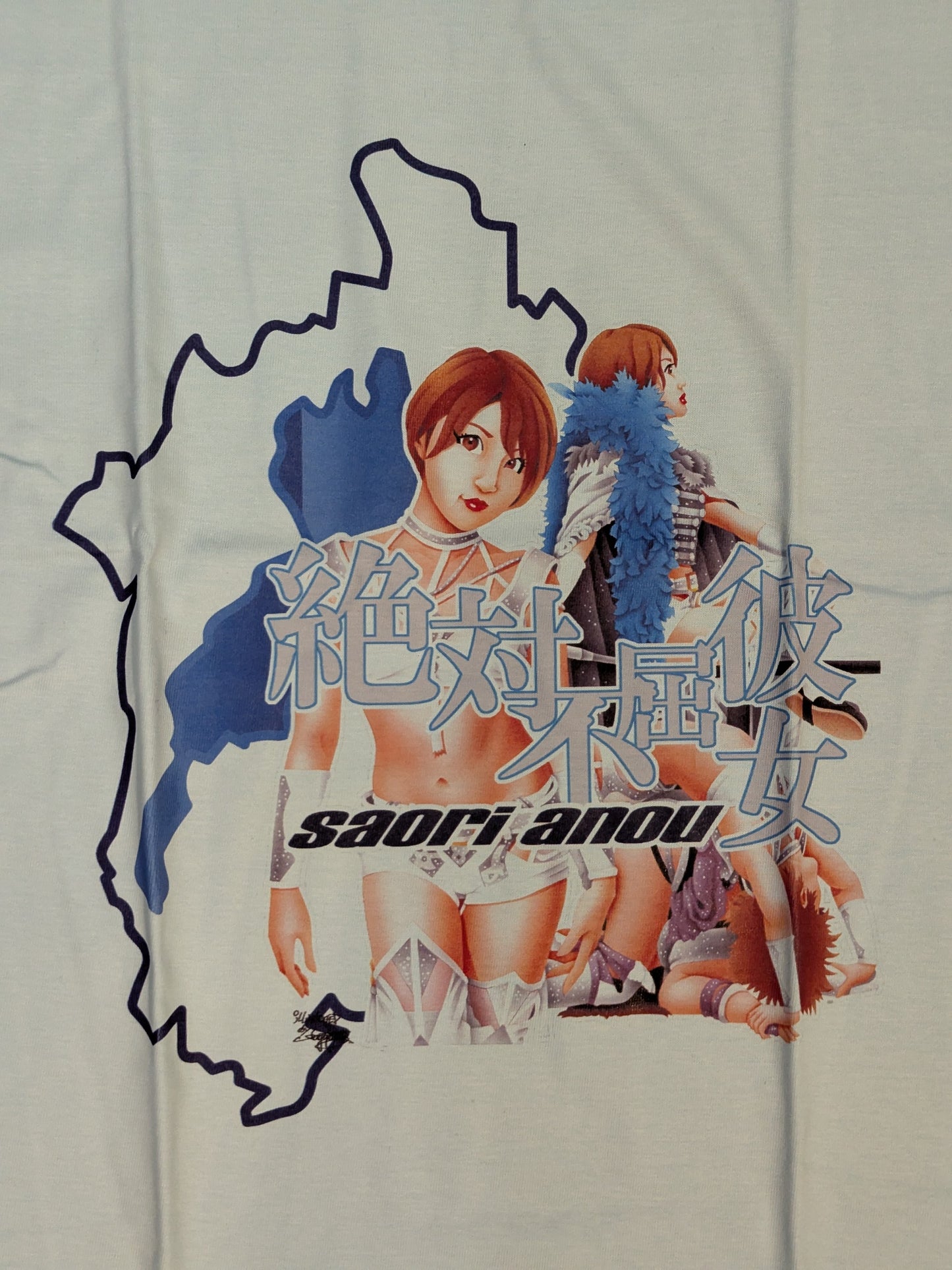 安納サオリ イラストTシャツ(限定Ver / ライトブルー)
