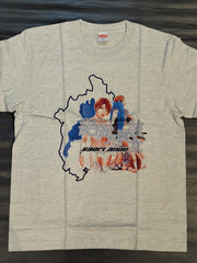 安納サオリ イラストTシャツ(限定Ver / グレー) – 闘道館