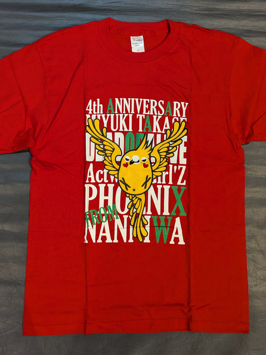 Miyuki Takase "4th ANNIVERSARY" T-shirt (Red)