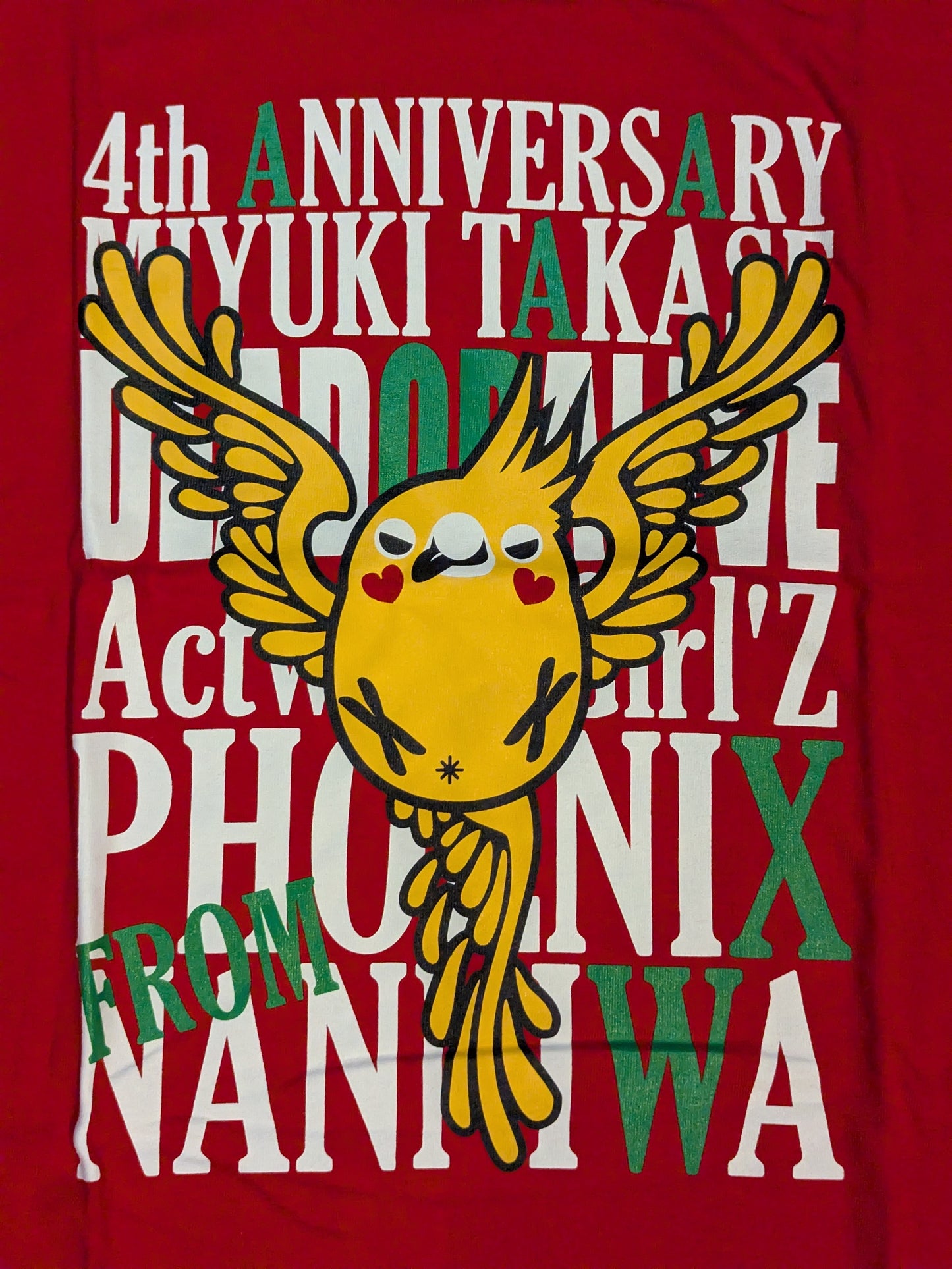 Miyuki Takase "4th ANNIVERSARY" T-shirt (Red)