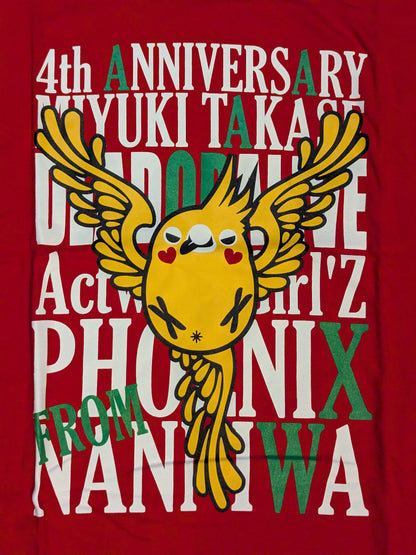 Miyuki Takase "4th ANNIVERSARY" T-shirt (Red)
