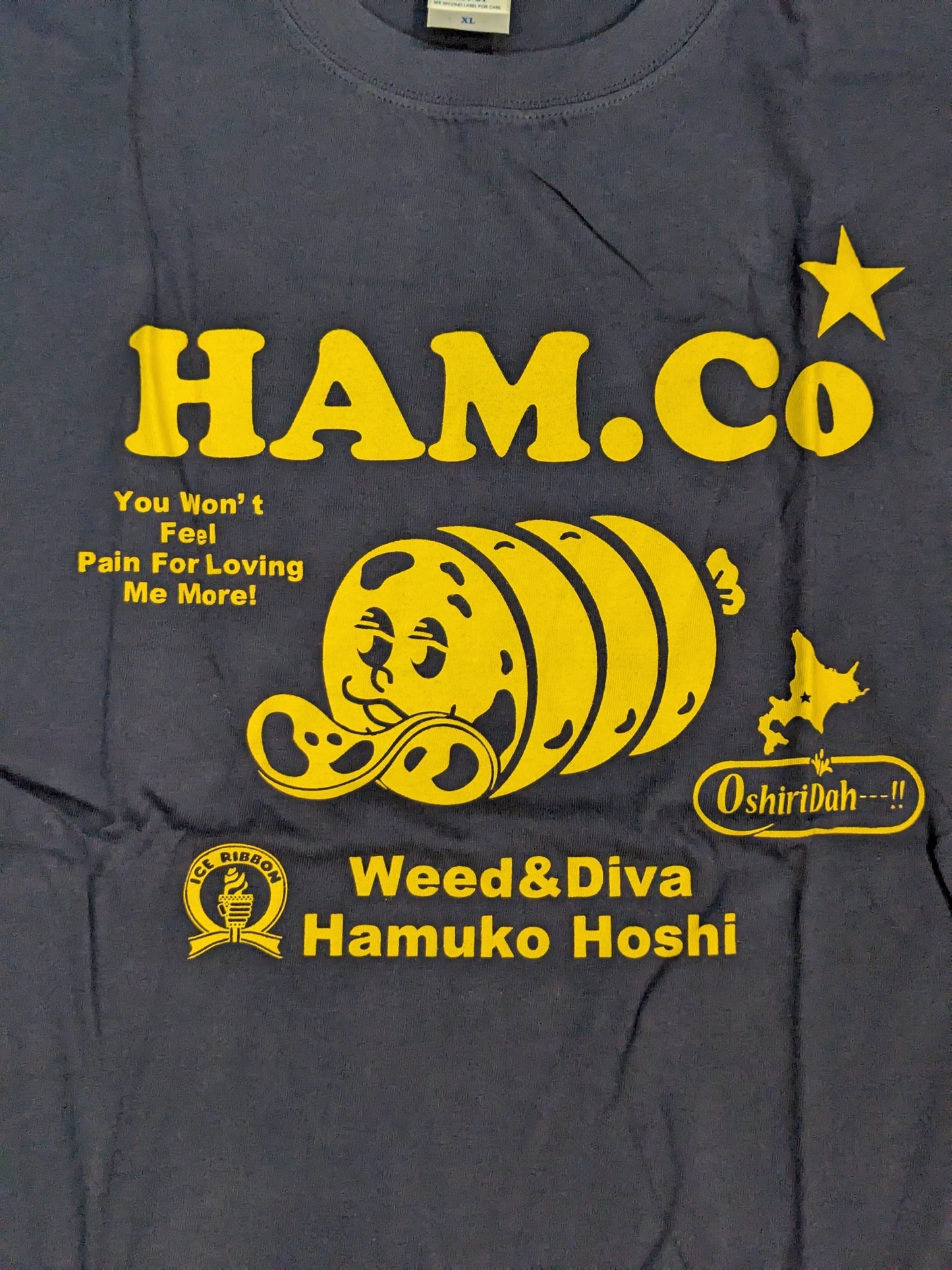 Hamuko Hoshi  "HAM.Co" T-Shirt (1) (Navy)