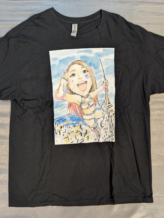 Jungle Kyona 'U.S. Trip Commemoration' Illustration T-Shirt
