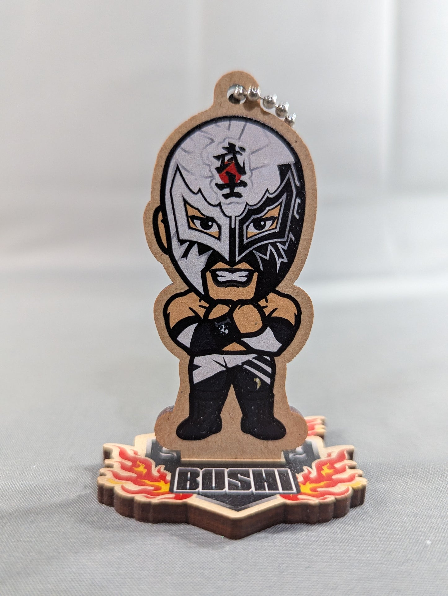 BUSHI Mobagacon Wooden Stand Keychain